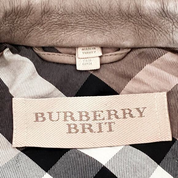 Burberry Brit Lamb Suede Shearling Double Breasted Coat US 4 - Picture 6 of 10